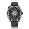 Stříbrné pánské hodinky Mazzucato Watches s gumovým páskem LAX Dual Time - 48MM Automatic