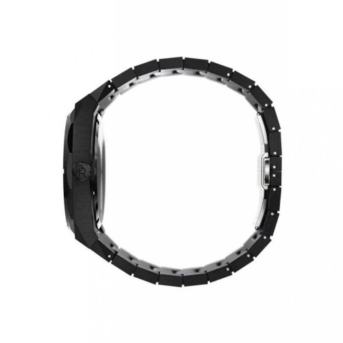 Černé pánské hodinky Paul Rich s ocelovým páskem Frosted Star Dust - Black 45MM