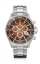 Men's silver Delma Watch with steel strap Santiago Chronograph Silver Red 43MM