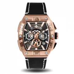 Men's gold Ralph Christian Watch with a leather strap The Intrepid Chrono - Rose Gold 42,5MM