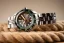 Muški srebrni sat NTH Watches s čeličnim remenom DevilRay No Date - Silver / Black Automatic 43MM