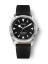 Relógio Nivada Grenchen prata para homens com pulseira de couro Super Antarctic 32025A 38MM Automatic