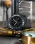 Černé pánské hodinky Louis XVI s ocelovým páskem Majesté Iced Out Rainbow 1130 - Black 43MM