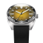 Men's silver Circula Watch with rubber strap AquaSport II - Gelb 40MM Automatic