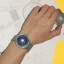 Strieborné pánske hodinky Aisiondesign Watches s ocelovým pásikom NGIZED Suspended Dial - Blue Dial 42.5MM