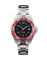 Strieborné pánske hodinky Momentum Watches s ocelovým pásikom Splash Black / Red 38MM