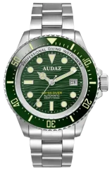 Men's silver Audaz watch with steel strap Abyss Diver ADZ-3010-08 - Automatic 44MM