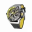 Montre homme Mazzucato en argent noir avec bracelet en caoutchouc RIM Scuba Black / Yellow - 48MM Automatic