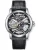 Stříbrné pánské hodinky Waldhoff s koženým páskem Quantum Ti Obsidian Black 49,8MM Automatic