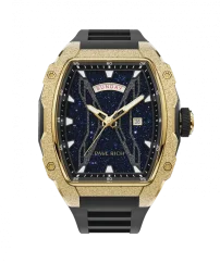 Men's gold Paul Rich Watch with a rubber band Frosted Astro Day & Date Mason - Gold 42,5MM