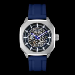 Men's silver Audaz watch with rubber strap Maverick ADZ3060-02 - Automatic 43MM