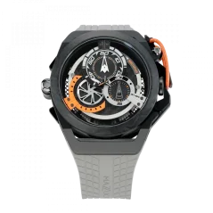 Herrenuhr Mazzucato in Schwarz mit Kautschukarmband RIM Monza Black / Grey - 48MM Automatic