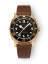 Reloj Nivada Grenchen Oro para hombre con correa de piel Pacman Depthmaster Bronze 14123A16 Brown Leather 39MM Automatic