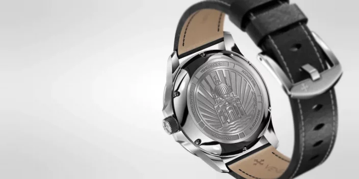 Stříbrné pánské hodinky Venezianico s koženým páskem Redentore Riserva di Carica 1321504 40MM