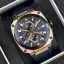Men's black Ralph Christian watch with a rubber band The Titan Chrono Admiral Blue 45,5MM