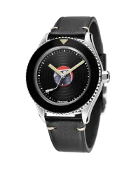 Men's silver Undone Watch with leather strap Legends of Rock | The Rolling Stones 40MM Automatic