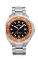 Men's silver Delma Watch with steel strap Shell Star Silver / Orange 44MM