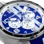 Men's silver Bomberg Watch with rubber strapRACING 4.1 Blue 45MM