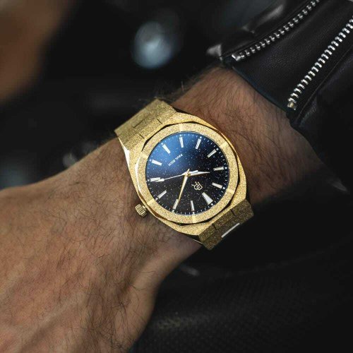 Muški zlatni sat Paul Rich s čeličnim remenom Frosted Star Dust - Gold 42MM