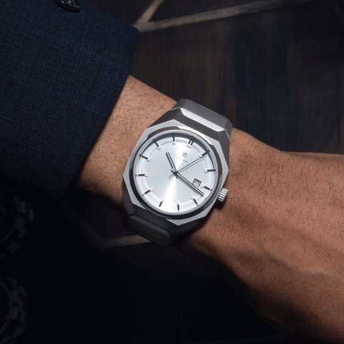Strieborné pánske hodinky Paul Rich s oceľovým pásikom Elements Moonlight Crystal Steel Automatic 45MM