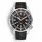 Stříbrné pánské hodinky Squale s gumovým páskem Matic Satin Black Rubber - Silver 44MM Automatic