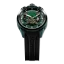 Czarny męski zegarek Bomberg Watches z gumowym paskiem PIRATE SKULL GREEN 45MM
