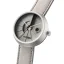 Men's silver 22Designstudio Watches watch with leather strap 4D Concrete Grey 44MM