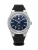 Men's silver Nivada Grenchen watch with textile strap F77 STAINLESS STEEL DARK BLUE 68010A77-BC 37MM Automatic