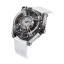 Men's Mazzucato silver watch with rubber strap LAX Dual Time White - 48MM Automatic
