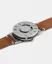 Men's silver Eone watch with leather strap Bradley Canvas Classic - Silver 40MM