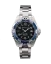 Męski srebrny zegarek Momentum Watches ze stalowym paskiem Splash Black / Blue 38MM