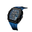 Muški crni sat Tsar Bomba Watch s gumicom TB8204Q - Black / Blue 43,5MM
