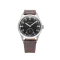 Strieborné pánske hodinky Praesidus s koženým opaskom DD-45 Factory Fresh Brown 38MM Automatic