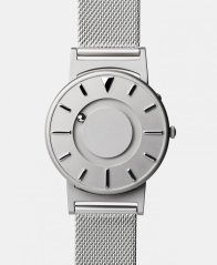 Montre Eone pour homme en argent avec bracelet en acier Bradley Mesh - Silver 40MM