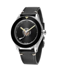 Men's silver Undone Watch with leather strap Legends of Rock | The Beatles 40MM Automatic