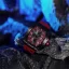 Schwarze Herrenuhr Tsar Bomba Watch mit Gummiband TB8204Q - Black / Red 43,5MM