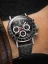 Stříbrné pánské hodinky Nivada Grenchen Chronoking Mecaquartz Racing Black 87048Q01 38MM