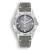 Stříbrné pánské hodinky Squale s koženým páskem Super-Squale Sunray Grey Leather - Silver 38MM Automatic