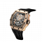 Zlaté pánské hodinky Tsar Bomba Watch s gumovým páskem TB8208A - Gold / Black Automatic 43,5MM