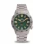 Men's silver Draken watch with steel strap Benguela – Green NH35A Steel 43MM Automatic
