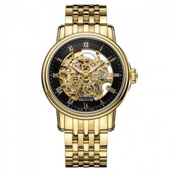 Zlaté pánské hodinky Epos s ocelovým páskem Emotion 3390.156.22.25.32 41MM Automatic